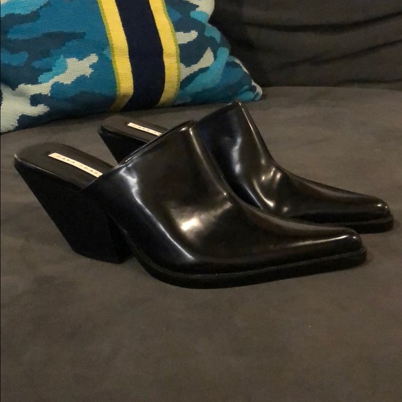 Zara Shoes - Zara leather Cowboy Boot mules